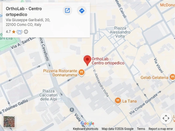 Mappa della sede di Como